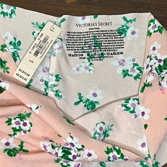 NWT Victoria’s Secret Sexy Illusion Pink Smooth No Show Cheeky Panties vs Large - Picture 2 of 3